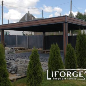 Кованые козырьки и навесы 16