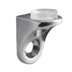 Полкодержатель для полок стекло, ДСП, с резинкой, крепление морез, CGP, хром