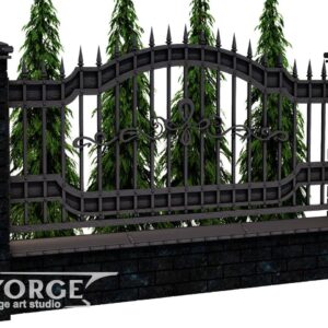 Кованый забор №25